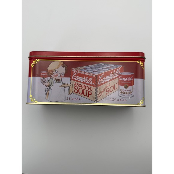 Campbells Soup Tin Cracker Box Bristol Ware AND Campbell Kid Magnet - VTG - Picture 5 of 12